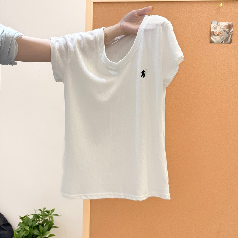 スノーフレークコットンVネック薄手右肩半袖Tシャツ女性用、純粋な欲望の気質、ホットガール、小柄な人、スリムで多用途なトップス|undefined