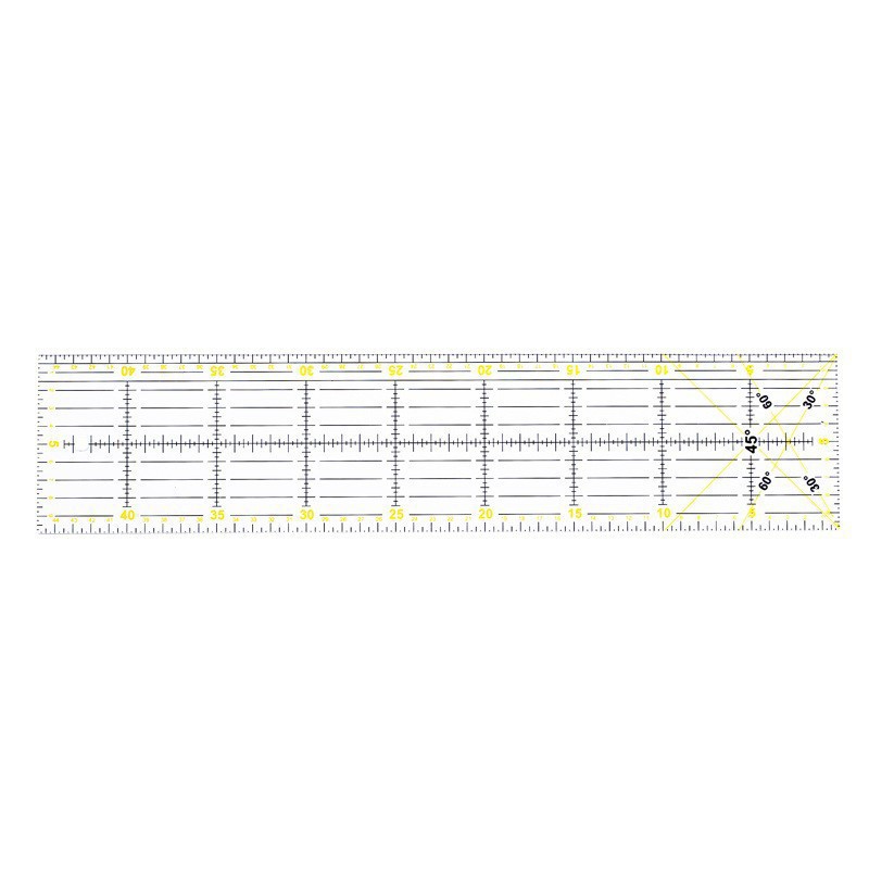 Regla de costura acrílica cuadrada negra transparente cuadrada regla material de herramientas de fabricación de ropa