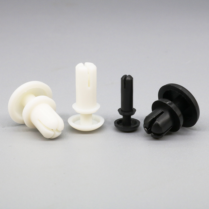 Expansión remache de nylon niño y madre hebilla de plástico hebilla de nylon remache fijo clip hebilla Blanco Negro