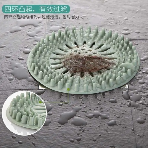 Wholesale bathroom sink drain hair filter kitchen basin deodorizing clogging silicone hair guard floor drain cover