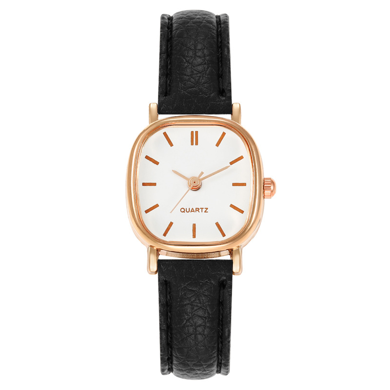 Cross-border Square Watches Manufacturer Simple Personality Retro Student Ladies Quartz Leather Strap Women's Watches Women's Wholesale