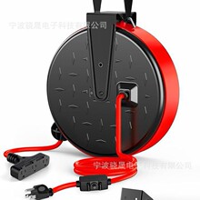 电源线，带3个插座的可伸缩线盘，车库/车库用墙挂式断路器