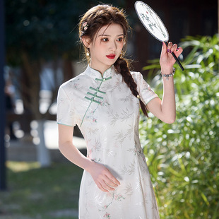 Cheongsam 2025 New Spring and Summer Improved Young Small Short Girl Cool Sense Antique New Chinese Style