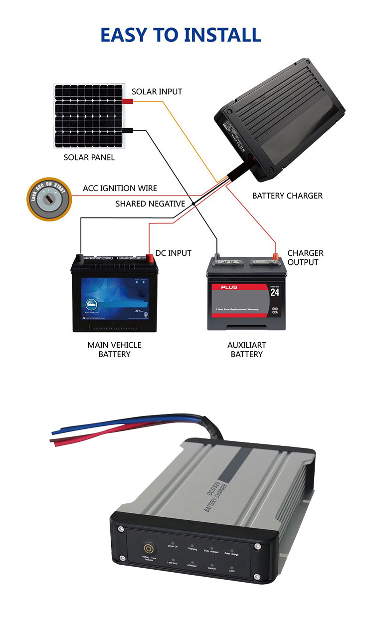 DC to DC Battery Charger 20A Power Control Isolator 40A Battery Charger