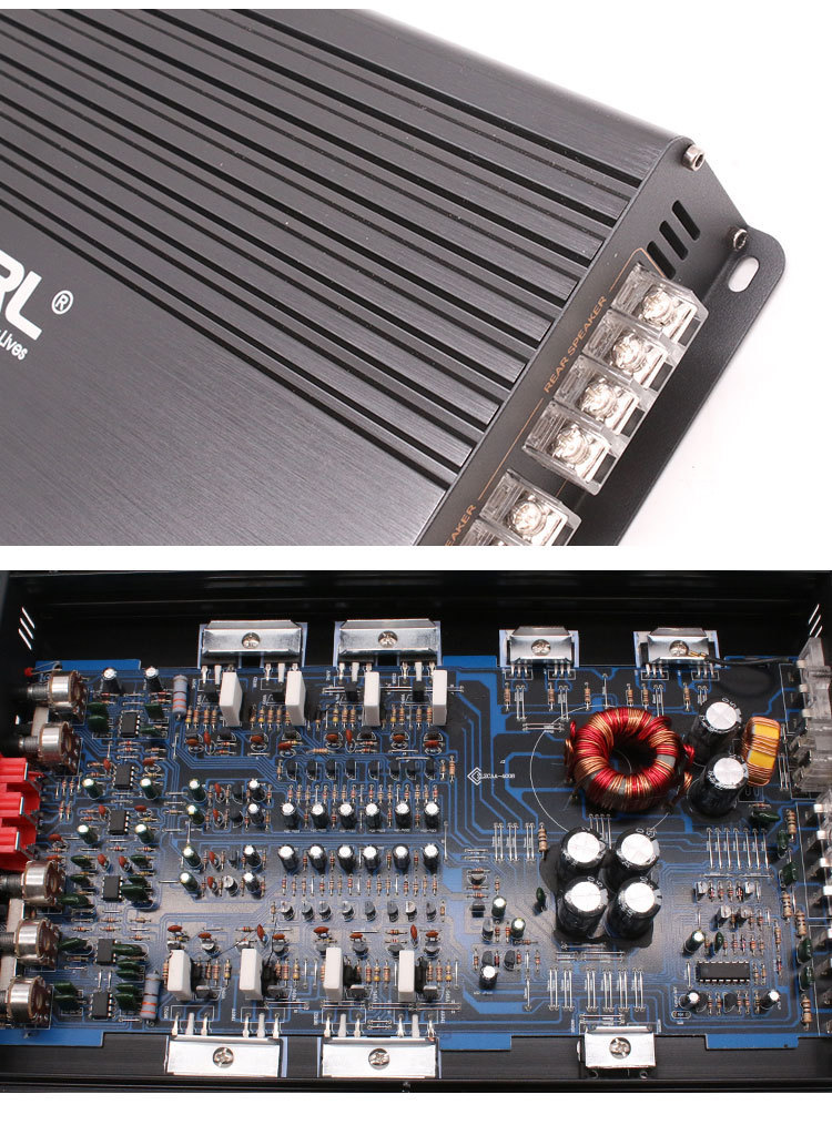 Manufacturer wholesale car audio modification AB class 12V power amplifier car four-channel amplifier