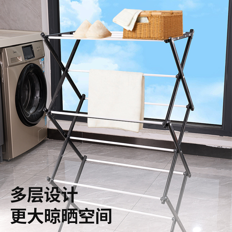 Tendedero plegable y ajustable para hogar, ideal para ropa y toallas