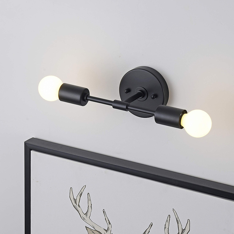 Cross-Border Lamp Popular American Double-Headed Wall Lamp Led Edison Simple Iron Lamp Bathroom Toilet Wayfair Cross-Border Lamp Popular American Double-Headed Wall Lamp Led Edison Simple Iron Lamp Bathroom Toilet Wayfair