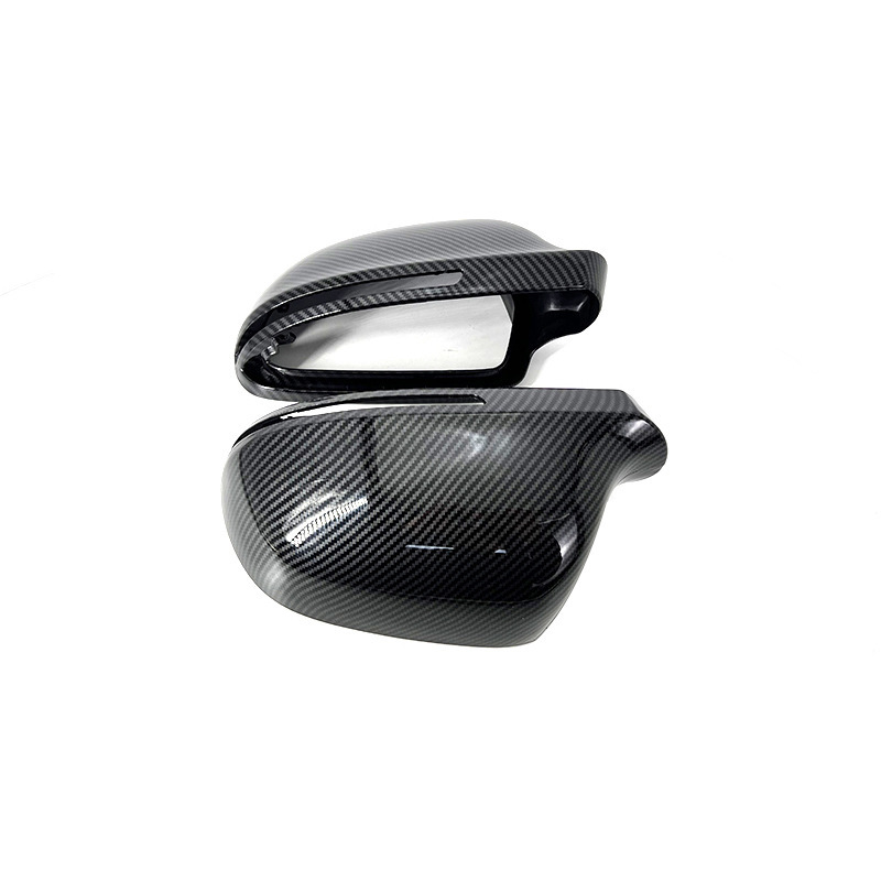 Foreign Trade Hot-Selling Suitable for Audi A4 B8 A5 A6 A3 A8 Q3 Carbon Fiber Pattern Bright Black Replacement Rearview Mirror Housing