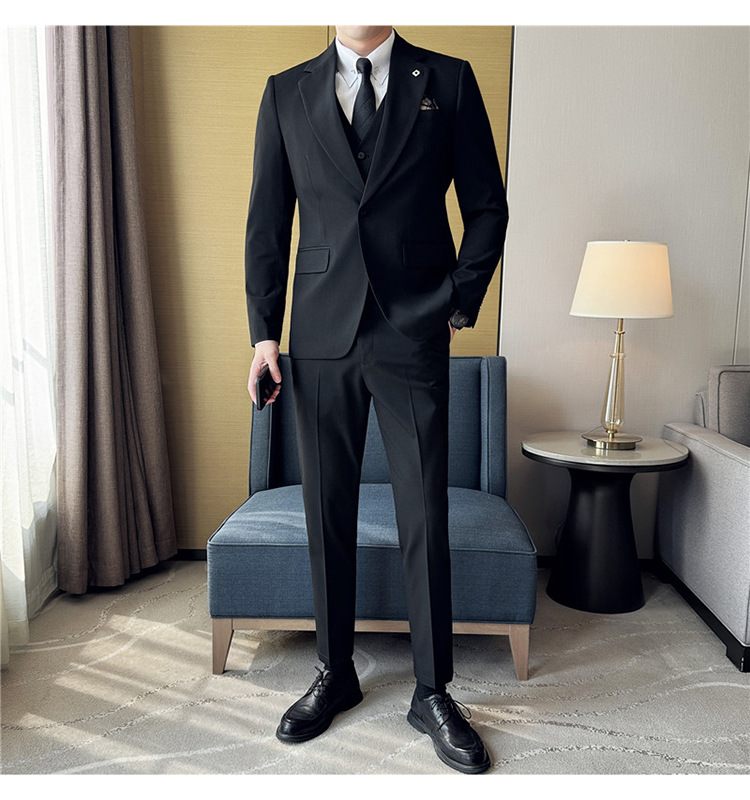 Black Suit Pants Vest / 48 Recommendation 47.50 kg-52.50 kg