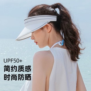 Korean Vvc Sun Protection Hat Fashionable Empty Top Golf Hat Covering Face, Anti-Uv Sunshade, Large Brim for Men and Women Ins