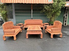 红木家具缅花大果紫檀水波纹理六件套123人椅组合全榫卯结构工艺