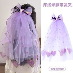 小さな女の子プリンセスクロメ子供のリボンベール頭飾りスーパー妖精女の子メッシュヘアピンヘアピンヘアアクセサリー新しい