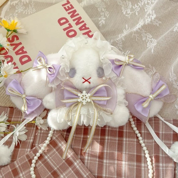 Snowflake Bunny Light Purple (Height 19 Width 27)