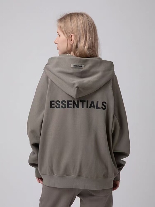 20-ESSENTIALS-款  跨境 秋冬款美式高街复线加绒连帽拉链卫衣|undefined