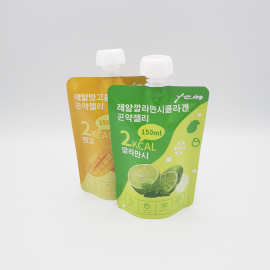 定制150ml果冻果汁饮料液体铝箔自立吸嘴袋 一次性便携式密封袋
