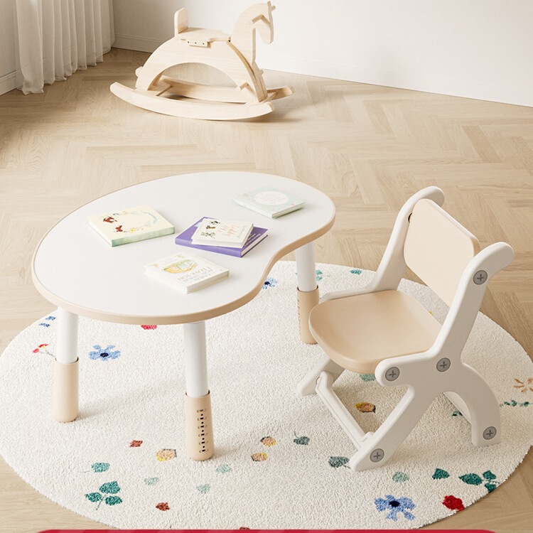 Peanut Table Children's Table and Chair Set Liftable Baby Early Education Game Toy Table Kindergarten Painting Reading Table