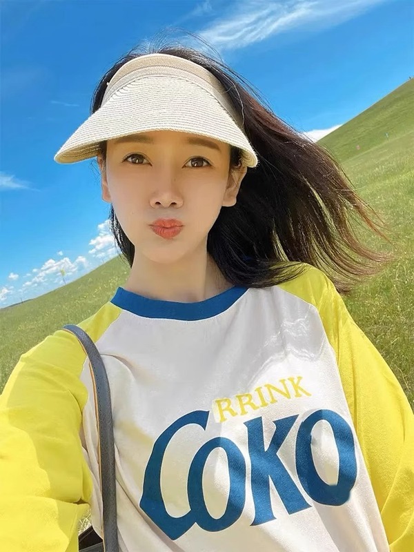 纯棉正肩欧货撞色拼接长袖t恤衫女2025新款秋季设计感小众上衣潮|undefined