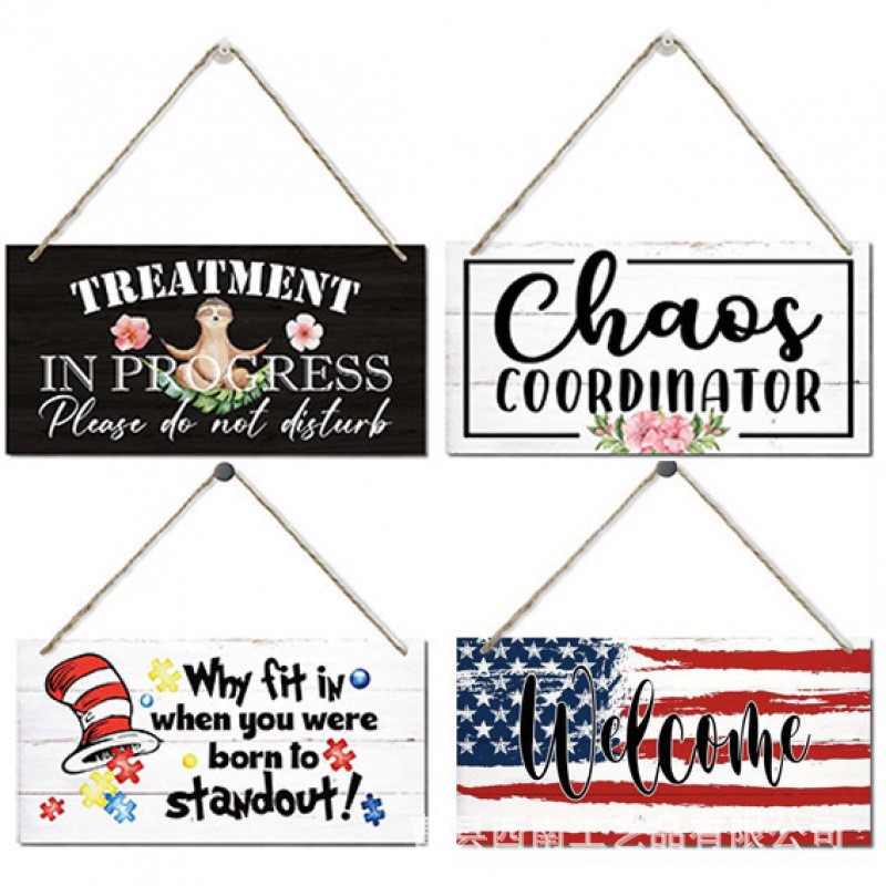 Amazon Ebay Hot-Selling Item Friendship Wooden Pendant Friendship Wooden Decorative Pendant for Doors and Windows
