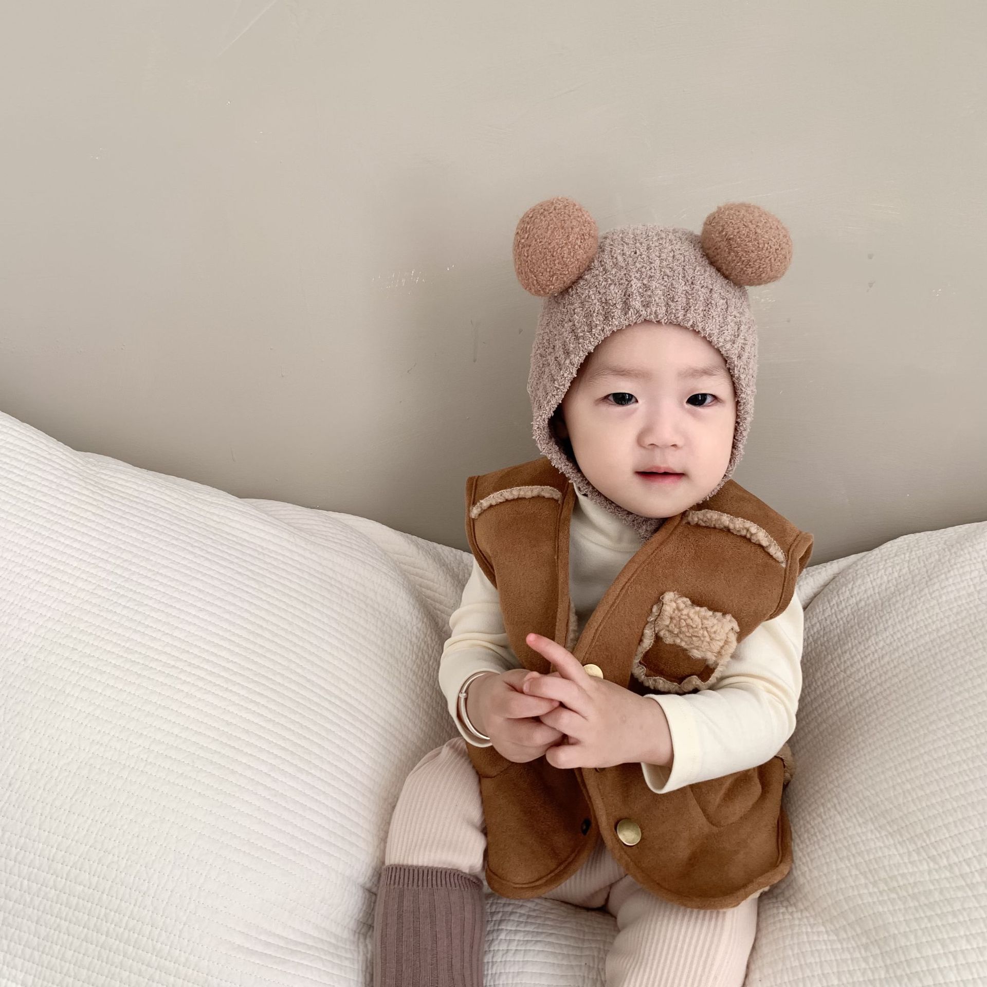 Niños y Niñas ropa de abrigo chaleco bebé Outwear 2023 Otoño e Invierno estilo coreano ropa de bebé Chaleco de algodón