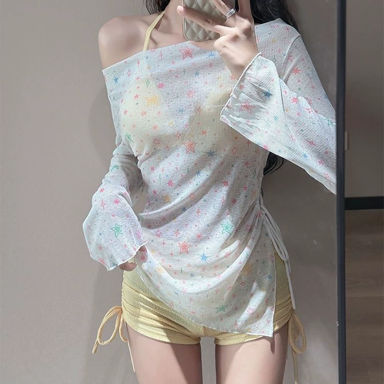 Split swimwear, elegant set, 3 piece set, bright catchy style, oversize