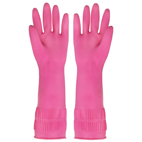 South Korea imported rubber housework gloves kitchen washing dishes and clothes waterproof latex children's gloves thickened long