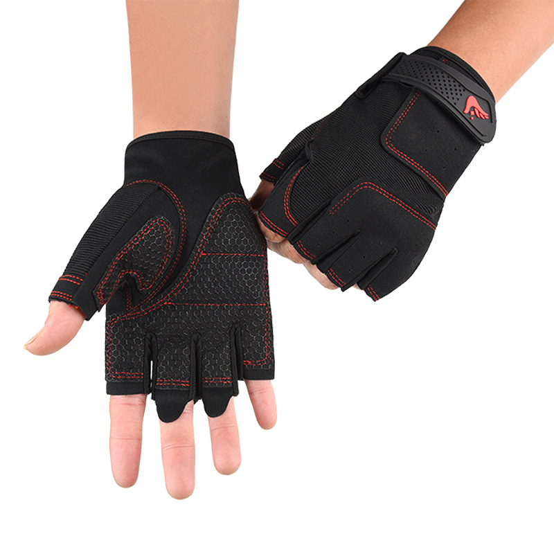 손목에 감기지 않은 반손가락 - 검정색