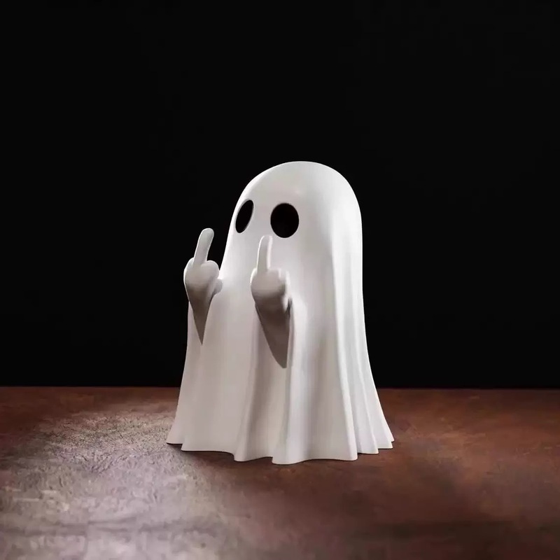 国境を越えた人気のかわいいゴースト像ハロウィンクリエイティブゴーストオーナメントホームガーデンデコレーション|undefined