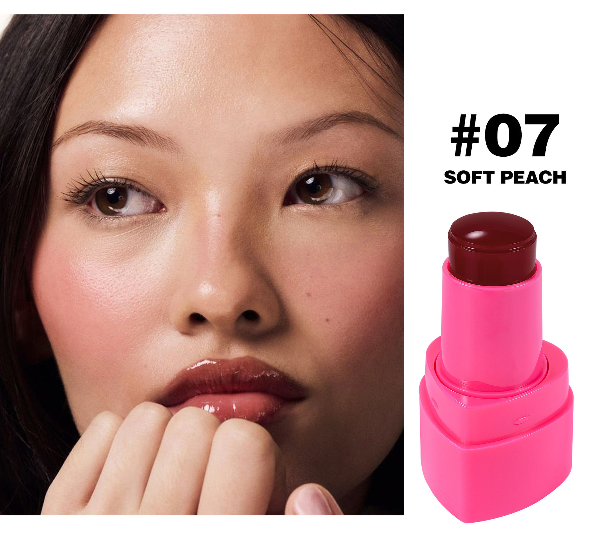 Cross-border Blush Stick: Moisturizing and long-lasting, jelly-like texture HANDAIYAN Matte 9-color heart-shaped Jelly Blush stick undefined