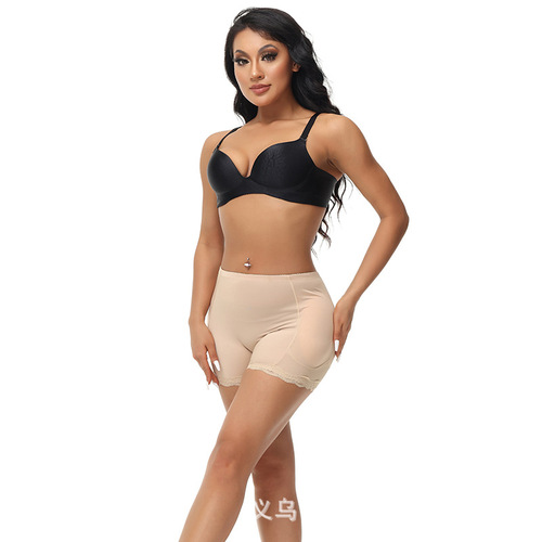 Lace High Waist Tummy Control Pants Fake Butt Padded Buttocks and Buttocks Pants Padded Buttocks Rich Hip Lifting Shaping Pants for Women