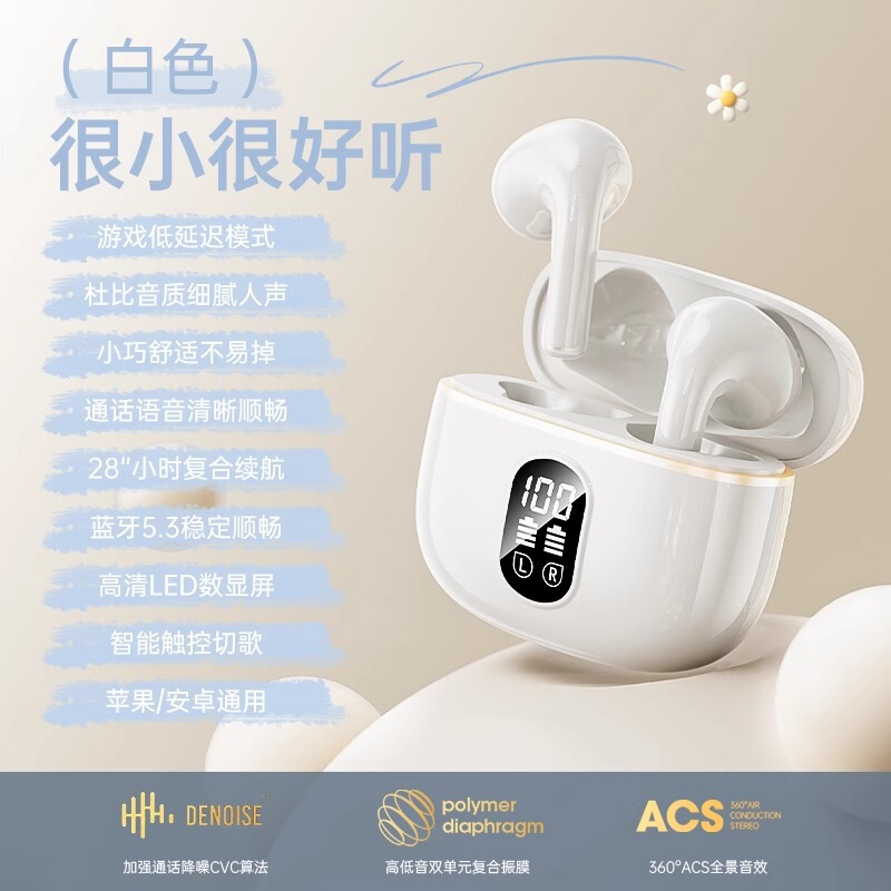 柏林之声无线蓝牙耳机2025年新款半入耳式高端超长续航运动高音质|undefined