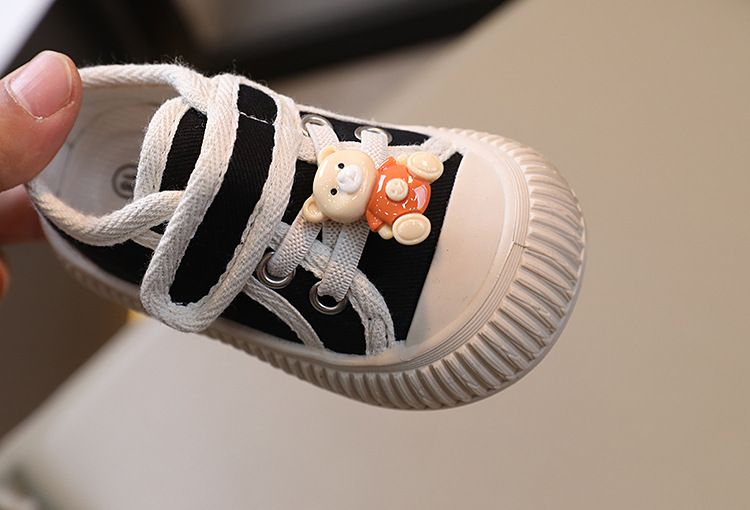 Barncanvas 2023 Vår och höst Pojkar Casual Shell Head Girls Cookie Mjuk sula Babyskor_voghion.com