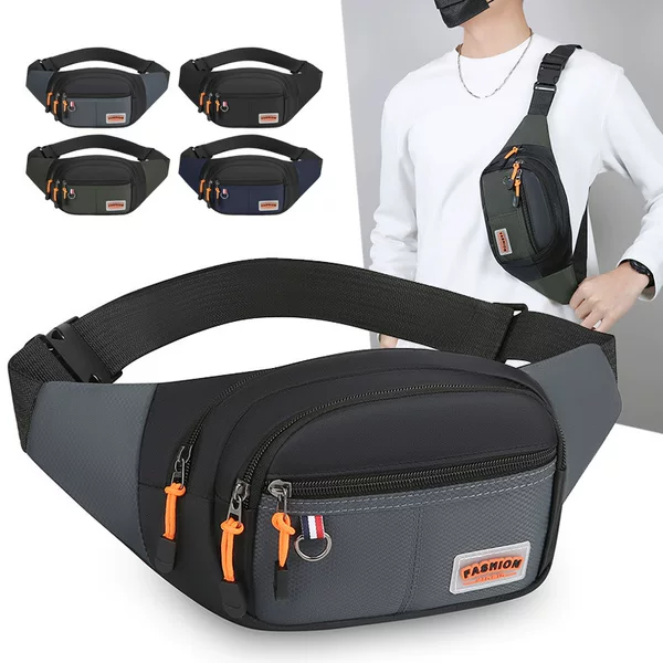 New Sports Waist Bag, Multifunctional Outdoor Waterproof Casual Shoulder Crossbody Bag, Business Commuting Versatile Portable Chest Bag