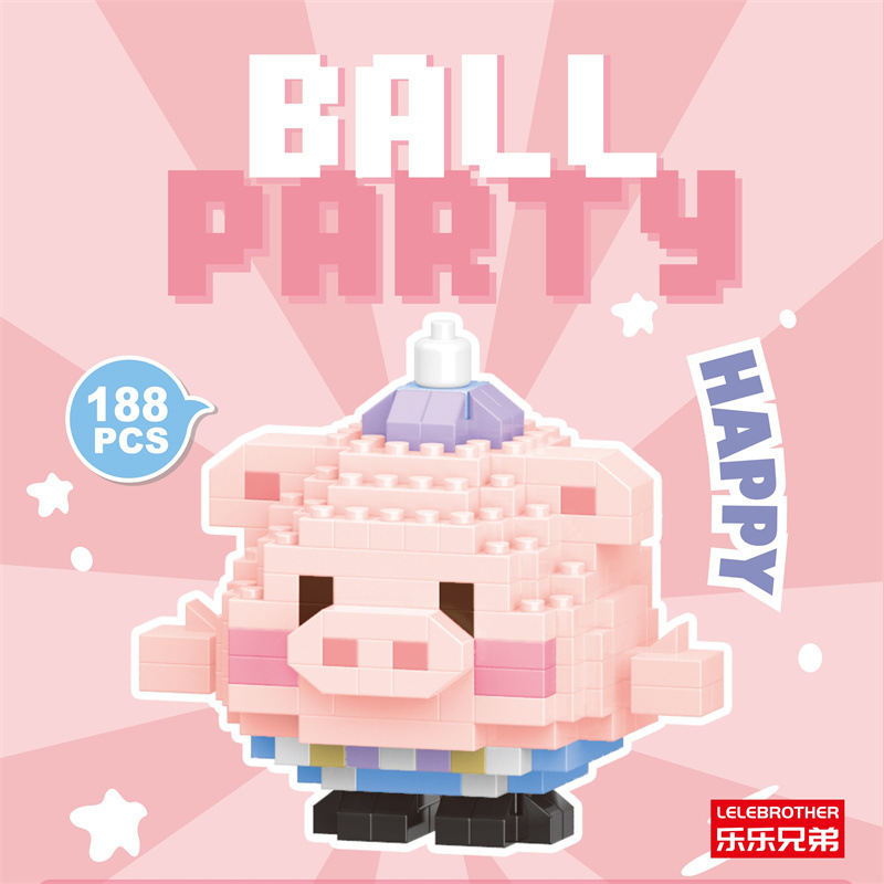 Venta al por mayor transfronteriza Lele Brothers ensamblado partículas pequeñas bloques de construcción de rompecabezas juguetes mini rompecabezas tridimensionales para niños micropartículas
