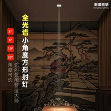 全光谱防眩方形射灯嵌入式小角度一束光聚光射灯家居重点照明射灯