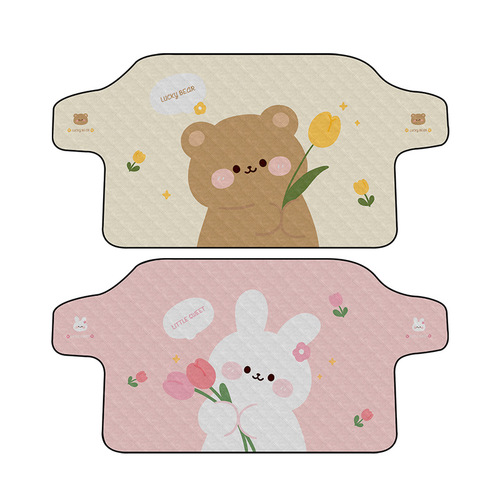 Car snow shield Cartoon printed front windshield anti-freeze and snow cover Winter window universal car snow shield