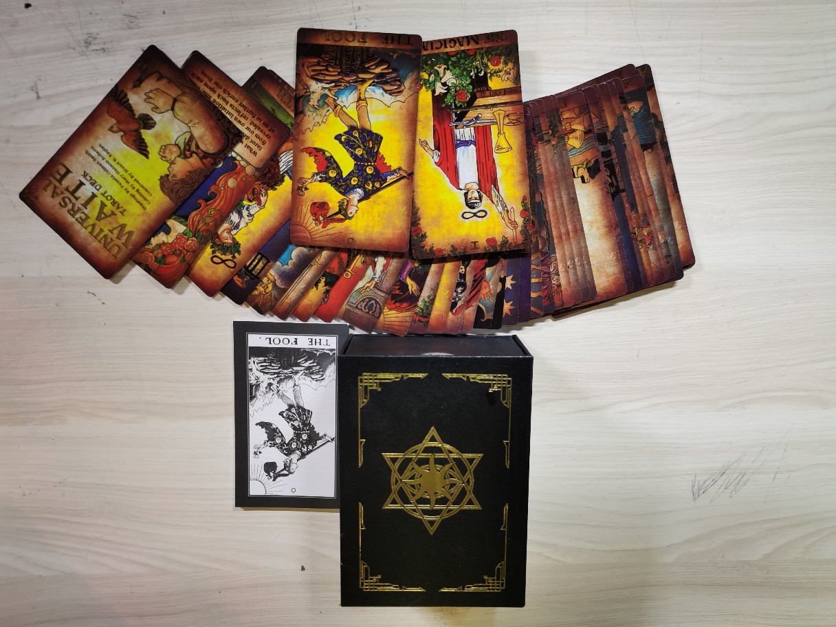 Gioco da tavolo in plastica con lamina metallica, carte regalo dei tarocchi per ufficio in oro_voghion.com