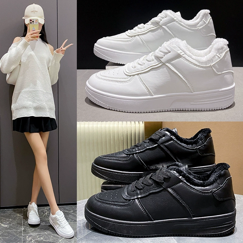Женская обувь на толстой подошве 2024, весна и осень, новые громоздкие женские маленькие удобные износостойкие весенние белые повседневные кроссовки для женщин
