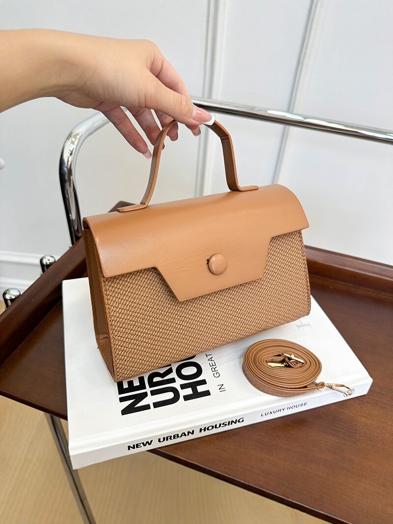 Bolso 2026 nuevo bolso cuadrado simple, bolso de hombro de mano de moda de mujer, bolso de cuero PU de alta calidad