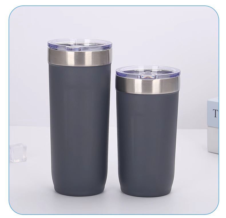Comercio exterior nuevo acero inoxidable de doble capa taza de plástico aislante de calor portable taza de café taza de automóvil fábrica de taza de automóvil directamente al aire libre