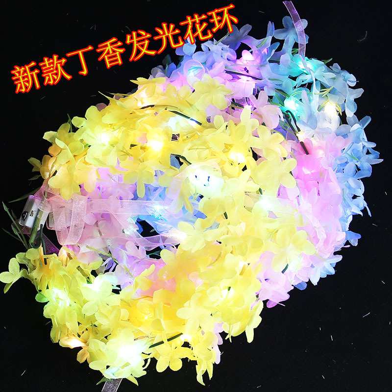 2024 nueva flor de clavo brillante guirnaldas turísticas foto toque escénico mercado nocturno puesto venta caliente de niñas bandas de cabeza