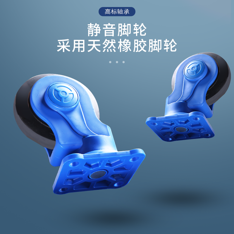 Plastic Silent Double-Layer Flatbed Trolley Pull Truck Pull Truck Small Pull Truck Trailer Warehouse Truck