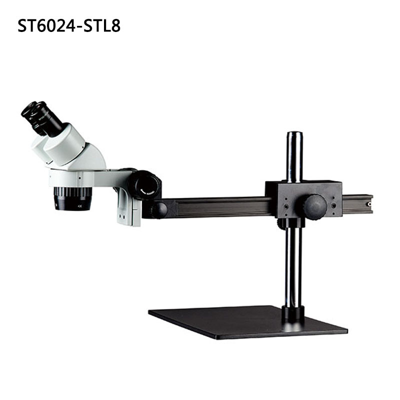 ST6024-STL8单臂滑轨万向显微镜10倍20倍30倍40倍两档定倍体视