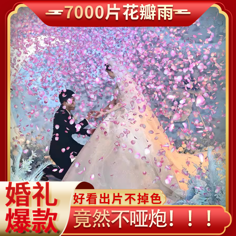 Live broadcast room salute wedding ceremony cannon petal rain…