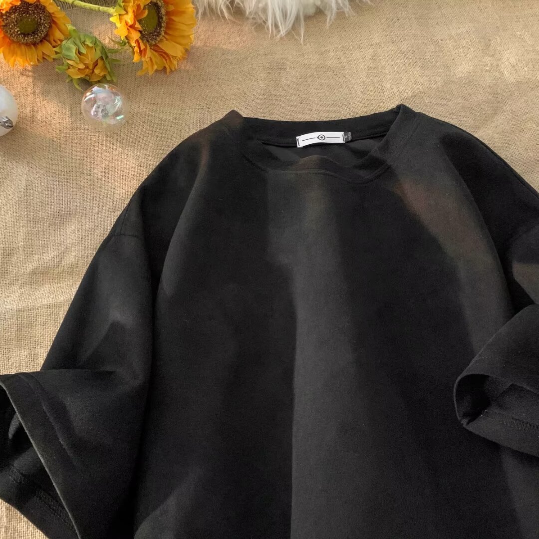 短袖t恤男士夏季新款重磅简约潮流百搭休闲宽松学生半袖体恤