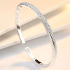 Solid women's bracelet, matte starry sky, glossy silver bracelet for mother, 2023 collection