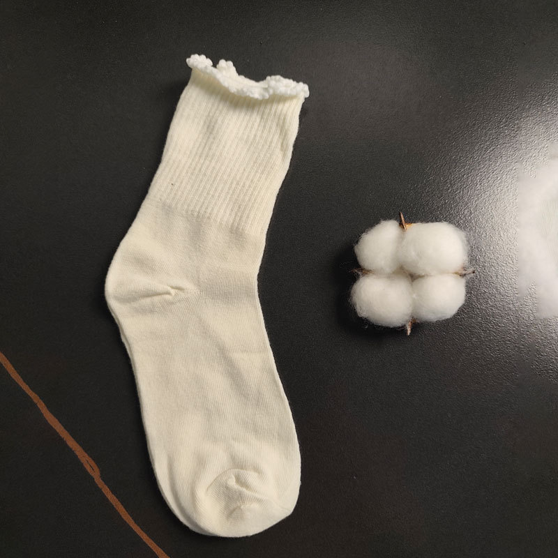 Oso media pantorrilla calcetines para niñas ins moda japonés lindo primavera y verano calcetines de algodón medias Corea del Sur verano Delgado calcetines blancos
