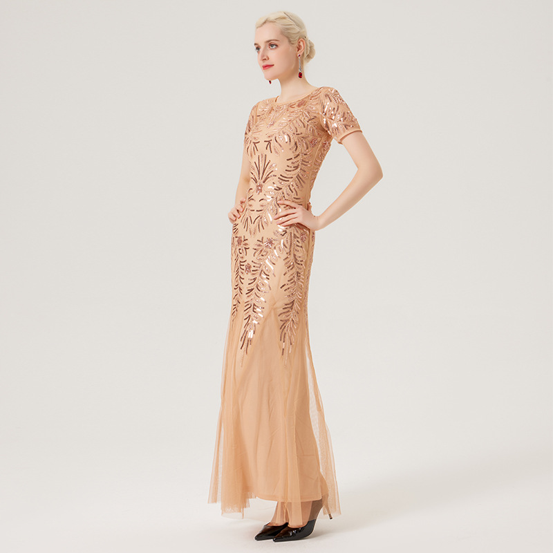 Elegant Sequin Mermaid Evening Dress – Sexy Bodycon Gown For Women, Formal Party & Hostess Dress_ecoleips.com