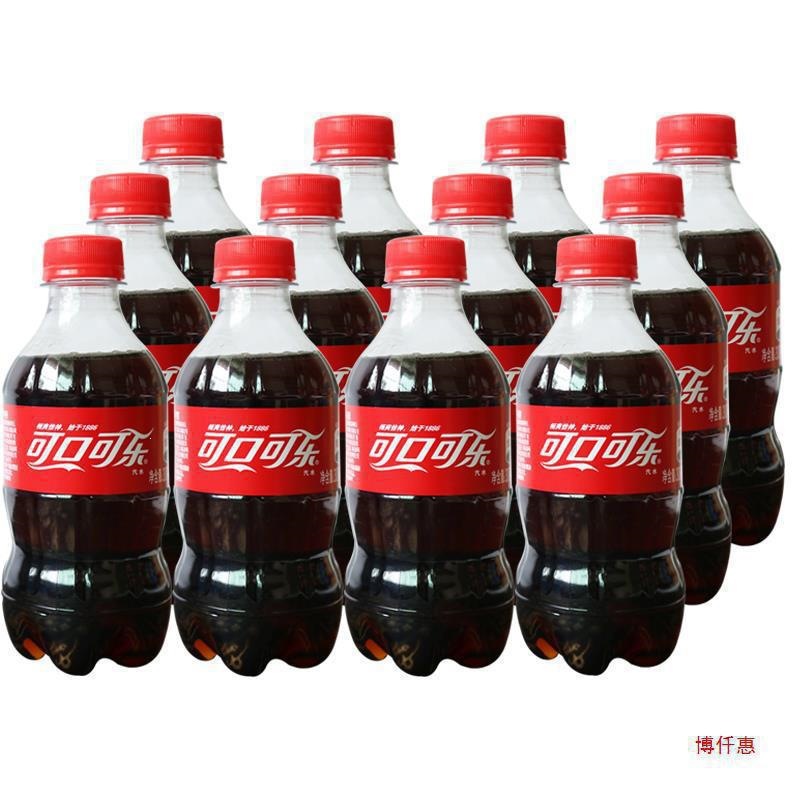 Coca-Cola Sprite 300ml*12 small bottles, 24 bottles per box, refreshing summer carbonated drink, zero-calorie mini