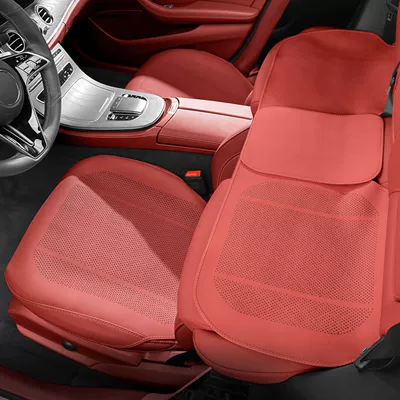 Perforated and Breathable Car Seat Seat cushion, seat cover - volcano-red-3-piece-set-of-front-and-rear-seat-cushions