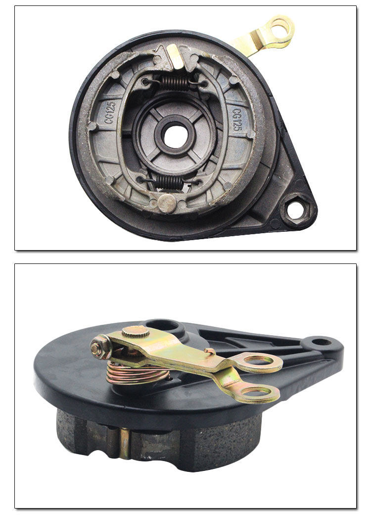 Electric Vehicle Drum Brake Assembly, Electric Motorcycle Scooter 110 Rear Brake Pad, Cg125 Drum Brake Housing with Brake Pad Assembly